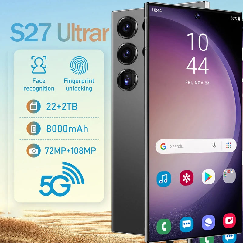 High Quality 2026 Global Version S27 Ultrar Ultra original intelligent 4G 5G dual card dual standby system  7800mAh battery