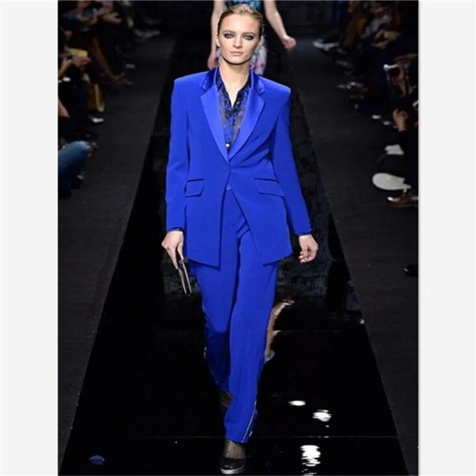 White Slim Fit Pant Suits Jacket+Pants Women Business Suits Blazer Formal Ladies Office Uniform Style Female Trouser PantSuit