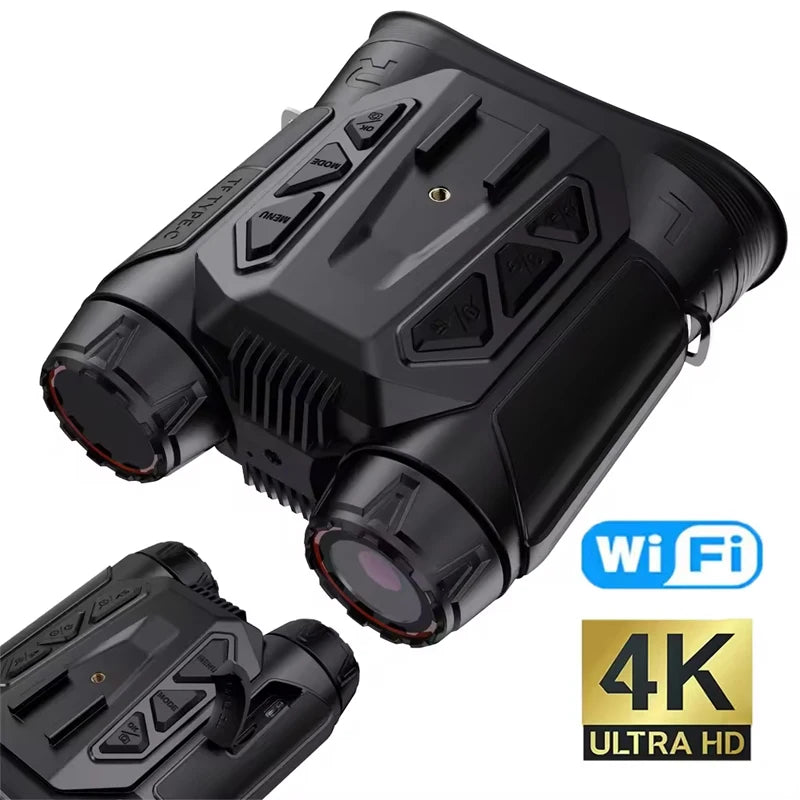 NVC900 Head-Mounted Infrared Night Vision Binoculars 4K UHD WIFI Digital Telescope Camera for Hunting Camping with 16X Zoom 48MP