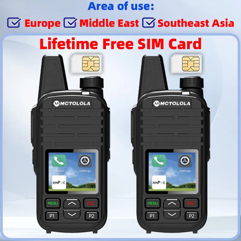 MOTOLOLA SIM card lifetime free 4G global high-definition sound quality walkie talkie supports Bluetooth WiFi POC two-way radio