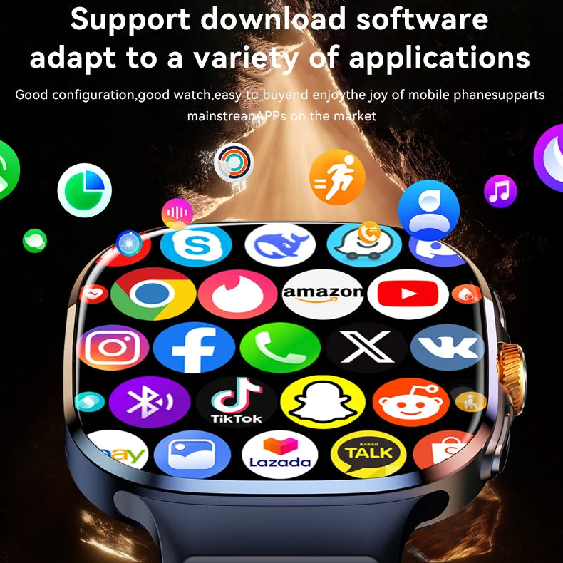 New 4G 5G Full Netcom Smartwatch 2.4 inch Amoled Screen Insert Sim Card GPS WIFI 190° Rotating Camera Game Android Smart Watch