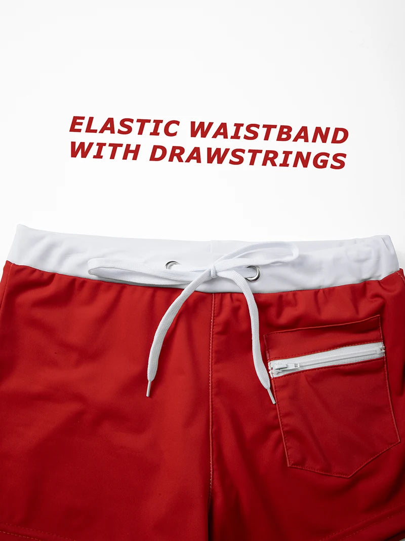 Men's Summer Swim Trunks with Mesh Liner Zipper Pocket Stretchy Comfy Quick Dry Swimming Shorts Bathing Suit Swimsuit Swimwear