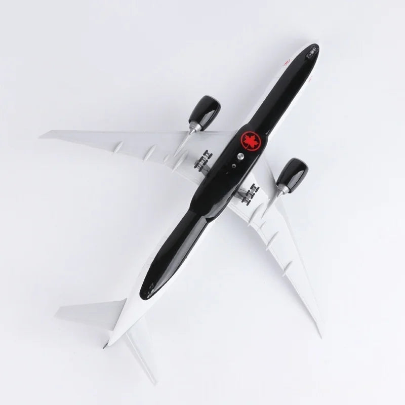 1:157 Scale 47cm Aircraft B777 Canada Air Airlines Model With Light and Wheel Diecast Resin Airplane Collection Display Gifts