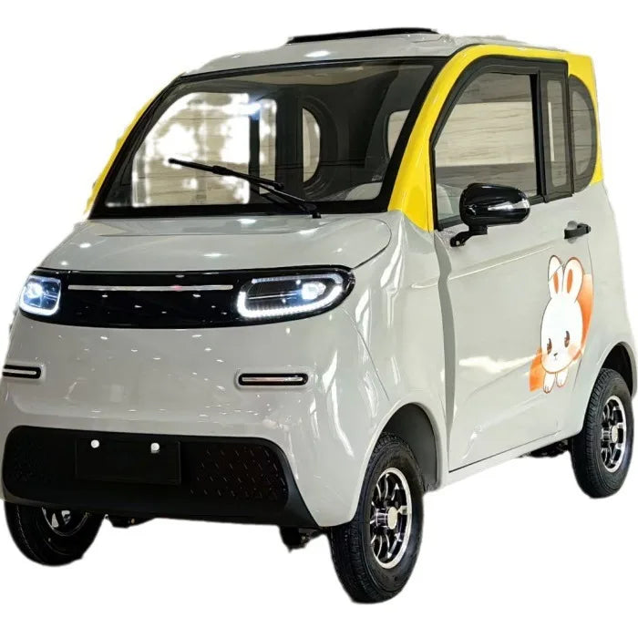 Four-wheeler Household Small Fully Enclosed Scooter Adult Oil and Electricity Dual-purpose New Energy Electric Car Battery
