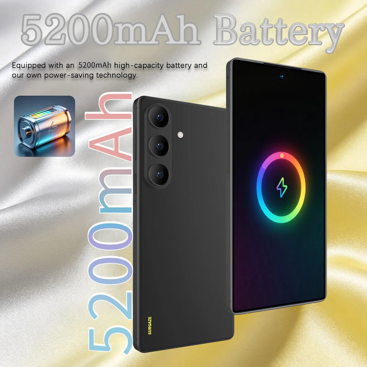 SURGAZE New High-Performance S26+ Smartphone Android15 5200mAh 12GB+512GB 6.8Inch 5G Dual SIM Global Version Mobile Phone