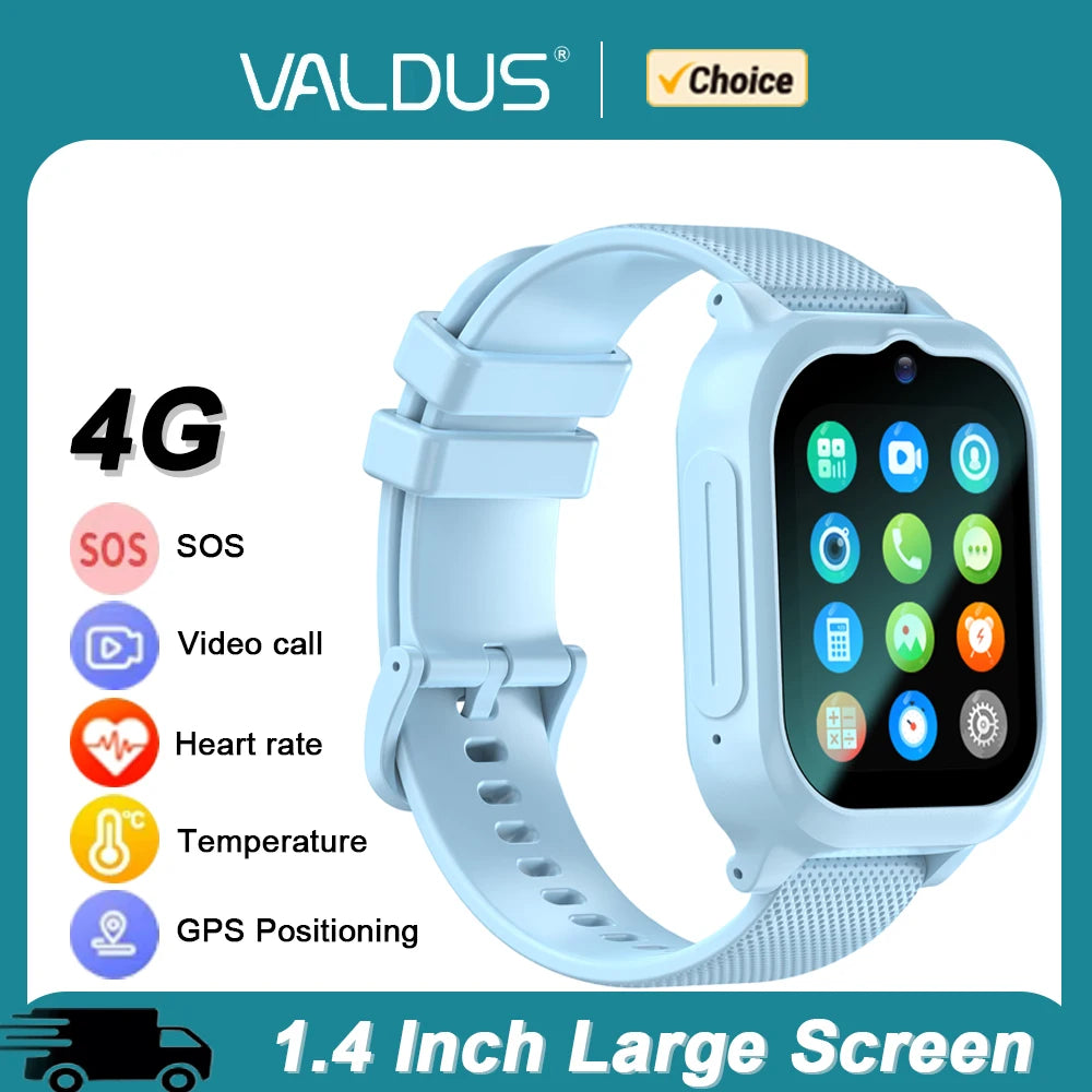 2025 VK26 4G Children Smartwatch With HD Camera SOS WIFI GPS Positioning Location SIM Card Call Kids Smart Watch Boys Girl Gift