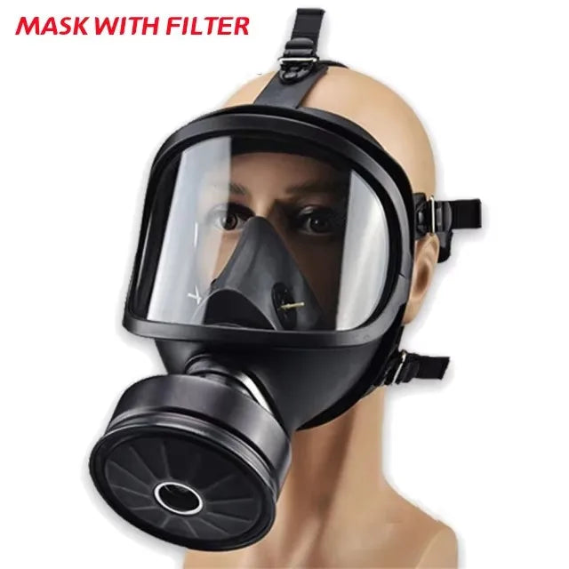 3 of 12 Essential CBRN Survival Items - MUST HAVE: MF14/05 type gas mask, chemical anti nuclear pollution radiation head mounted respirator, full face gas mask with 40mm filter