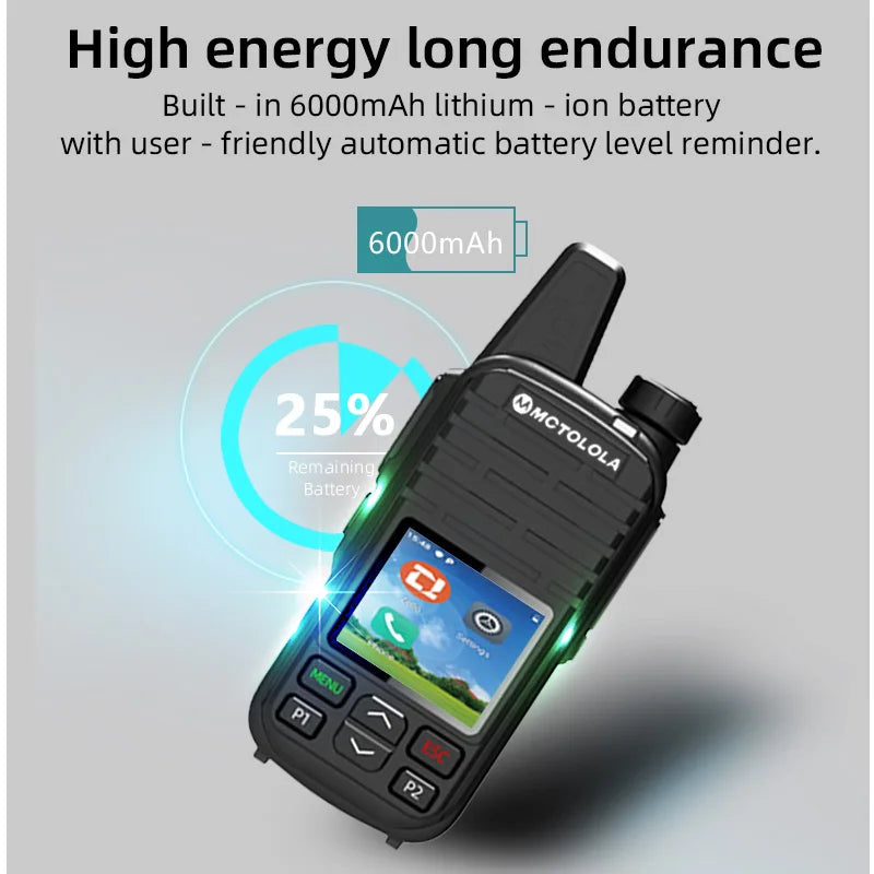 MOTOLOLA Zello 2G 3G 4G POC Wireless Remote Control Walkie Talkie Android 8.1 Bluetooth Global PTT WiFi Global Coverage 5000km