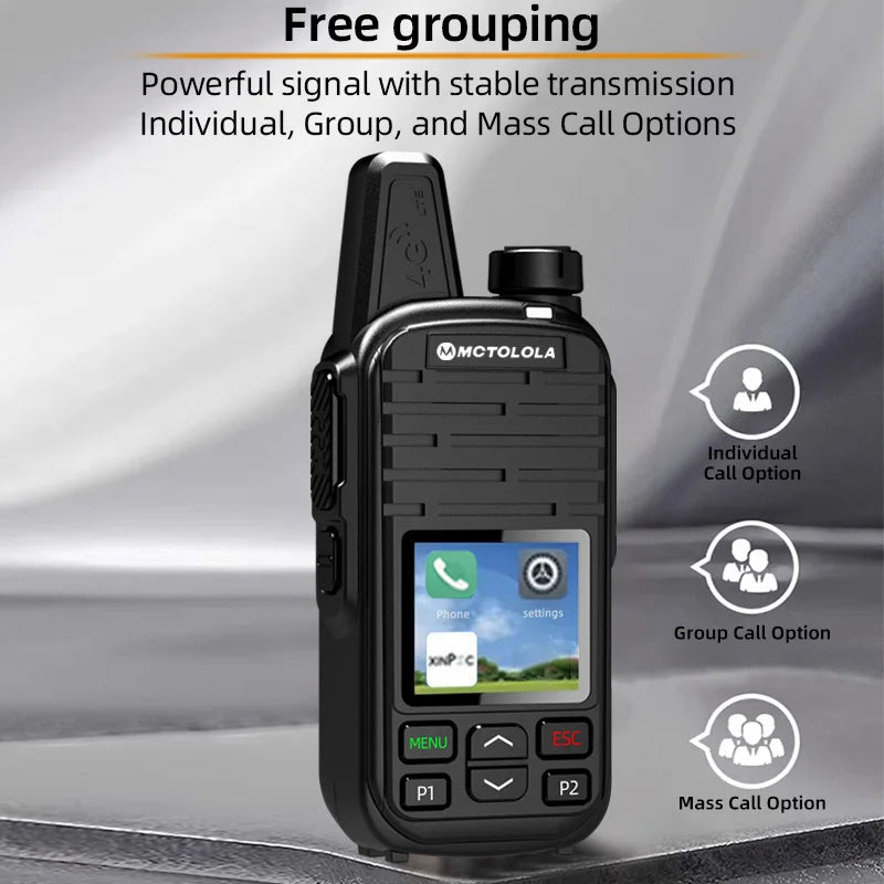 MOTOLOLA SIM card lifetime free 4G global high-definition sound quality walkie talkie supports Bluetooth WiFi POC two-way radio