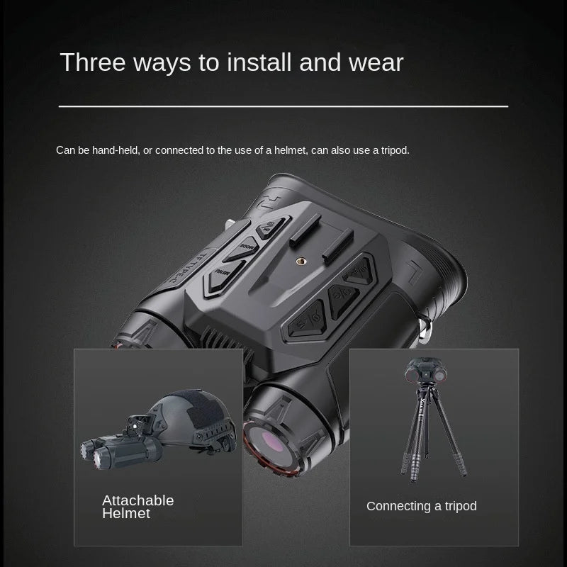 NVC900 Head-Mounted Infrared Night Vision Binoculars 4K UHD WIFI Digital Telescope Camera for Hunting Camping with 16X Zoom 48MP