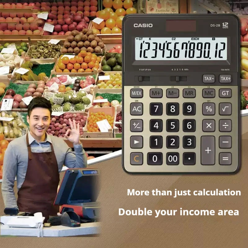 Casio DS-2B/AX-12B/AX-120B High-end business calculator - black matte finish - office computer for corporate executives