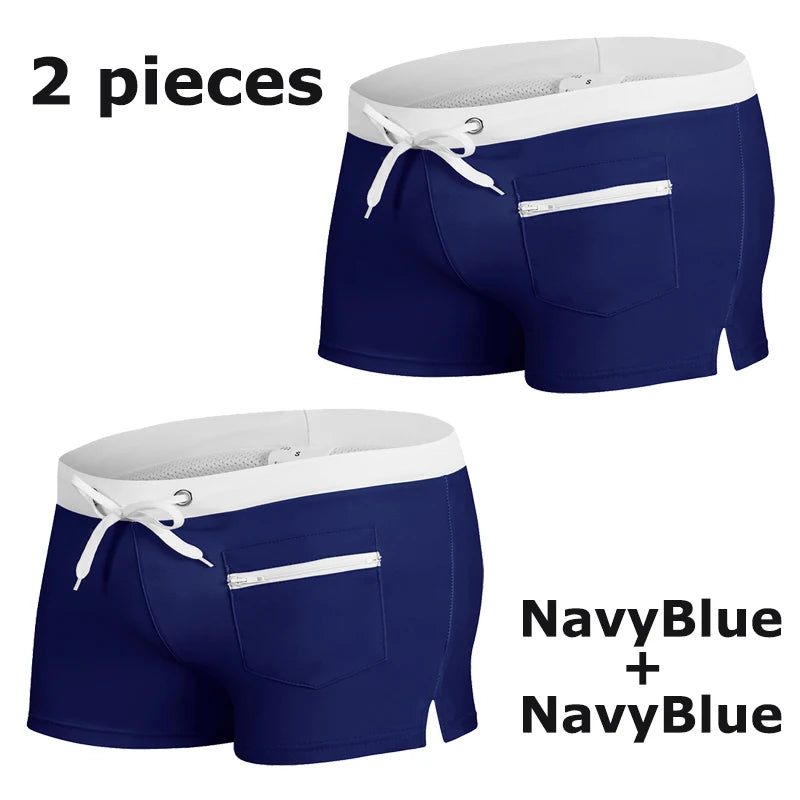 Men's Summer Swim Trunks with Mesh Liner Zipper Pocket Stretchy Comfy Quick Dry Swimming Shorts Bathing Suit Swimsuit Swimwear