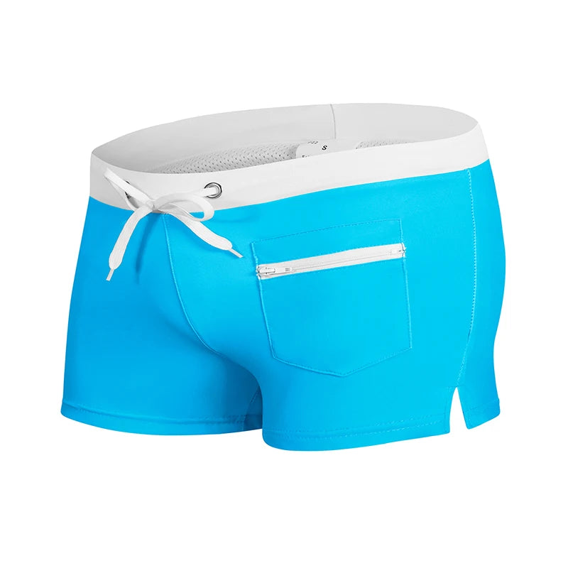 Men's Summer Swim Trunks with Mesh Liner Zipper Pocket Stretchy Comfy Quick Dry Swimming Shorts Bathing Suit Swimsuit Swimwear