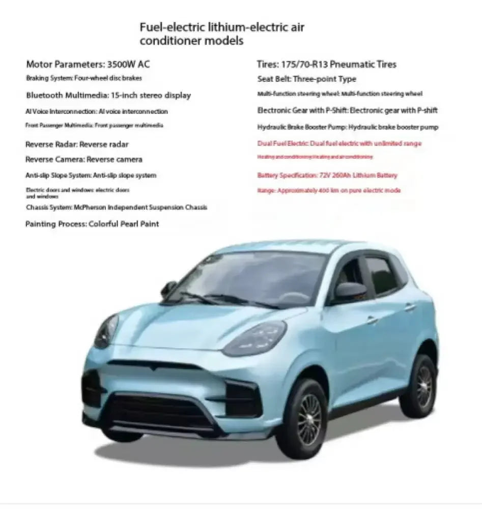 Four-wheeled electric vehicle, household transportation, dual-purpose fully enclosed adult four-wheeled electric vehicle