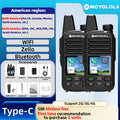 MOTOLOLA 4G SIM card lifetime free 2PCShandheld walkie talkie 5000 kilometers coverage two-way radio equipment supports Bluetoot