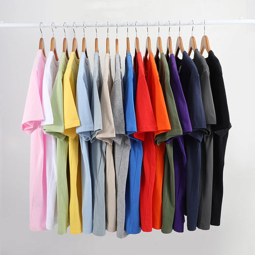 100% Cotton Solid T-Shirts Men & Women Short Sleeve Fashion Brand Trend Casual Soft Clothing Tees - Pack of 6 | Summer Tops