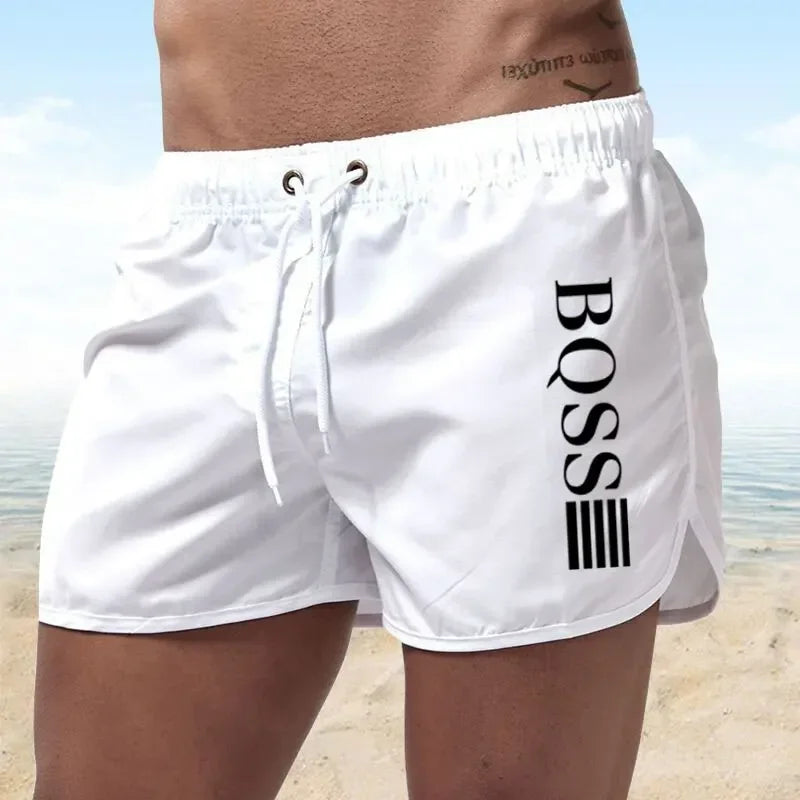Summer Shorts Men Fast Drying Swim Shorts Breathable Net Fast Drying Surf Beach Pants Men's Fitness Pants Elastic Waist Shorts M