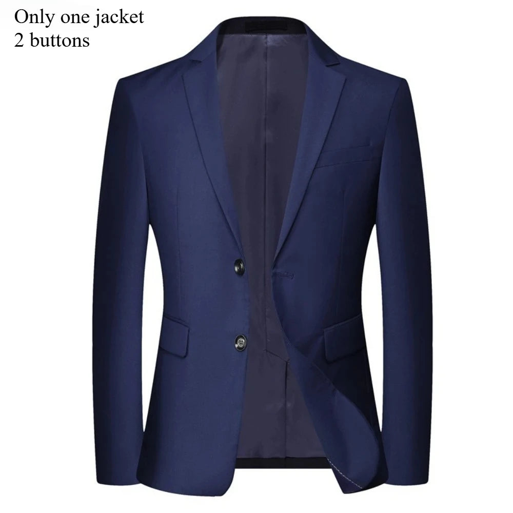 High Quality Men Suits Sets For Wedding Elegant 2 Pieces Jackets Pants Stretch Blazers Tailored Formal Full 2025 Costume