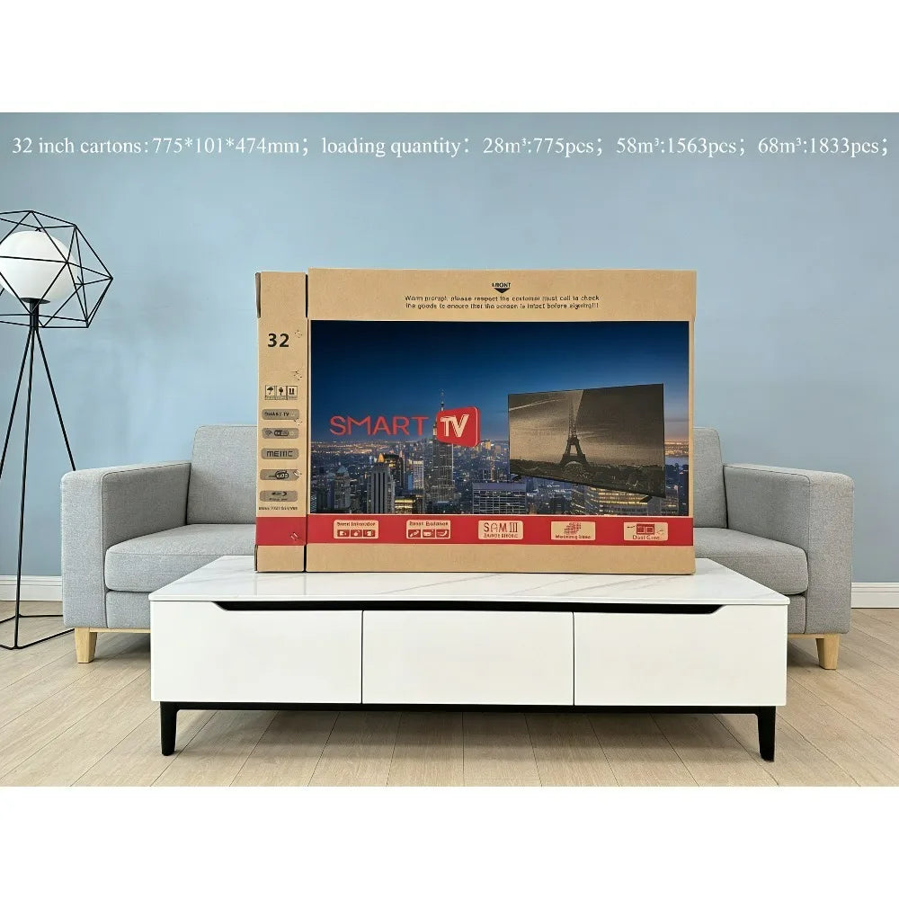 32 43 Inch Android Smart TV 4K UHD LED LCD Television WiFi HDMI USB Hotel TV for Home Russia Europe Market