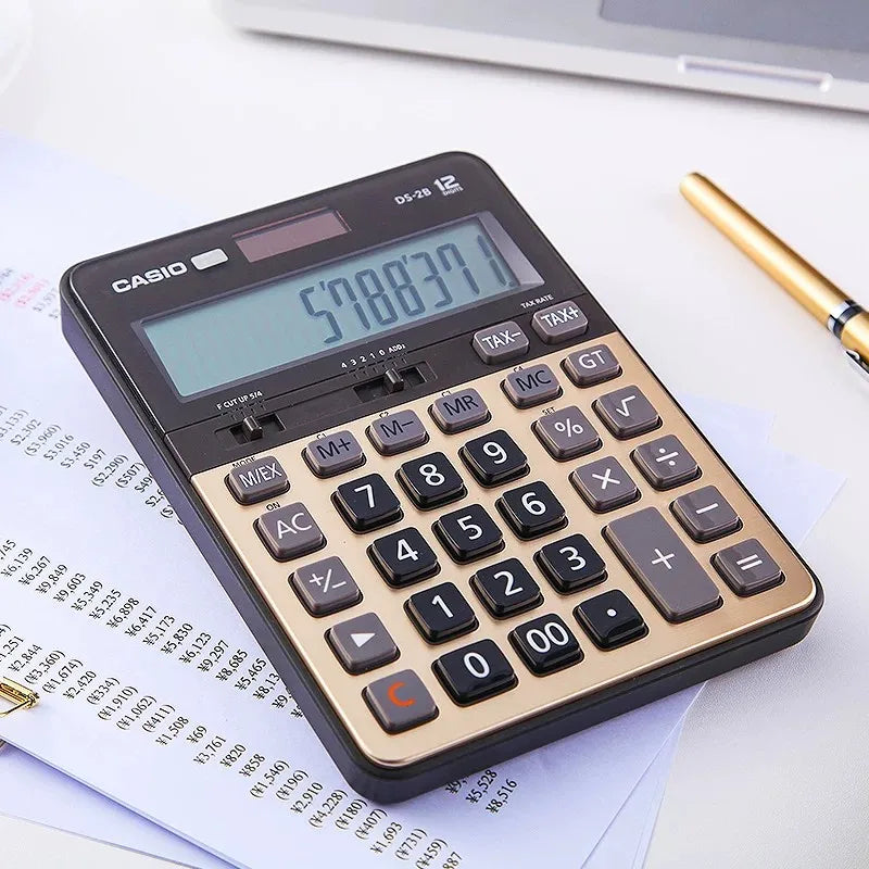 Casio DS-2B/AX-12B/AX-120B High-end business calculator - black matte finish - office computer for corporate executives