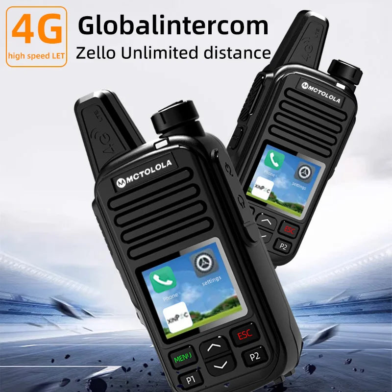 MOTOLOLA SIM Card Lifetime Free Service Supports WiFi Bluetooth 2G 4G and Unlimited Range Voice Communication Poc Radio Walkie