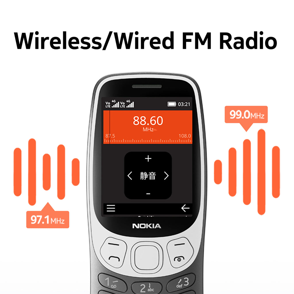 Nokia 3210 4G Feature Phone Bluetooth 5.0 FM Radio Dual SIM 2.4" Type-C Port  1450mAh Bettery Push-button Mobile Phone New