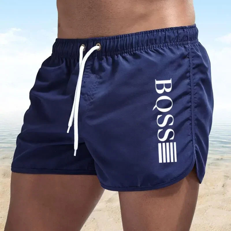 Summer Shorts Men Fast Drying Swim Shorts Breathable Net Fast Drying Surf Beach Pants Men's Fitness Pants Elastic Waist Shorts M
