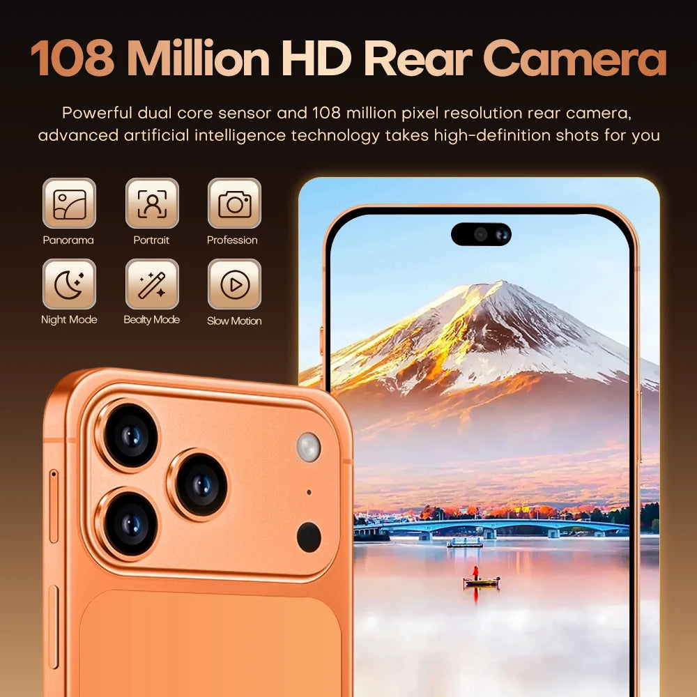 2026 Hot High Quality i17 Pro Max Original Intelligent 4G 5G Dual Card Dual Standby System Global Version 8000mAh Battery