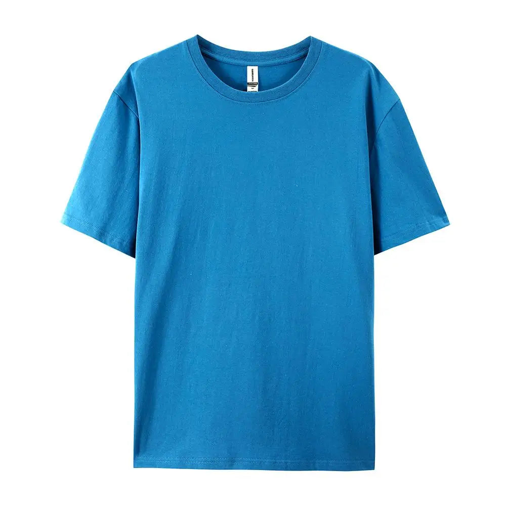 100% Cotton Solid T-Shirts Men & Women Short Sleeve Fashion Brand Trend Casual Soft Clothing Tees - Pack of 6 | Summer Tops
