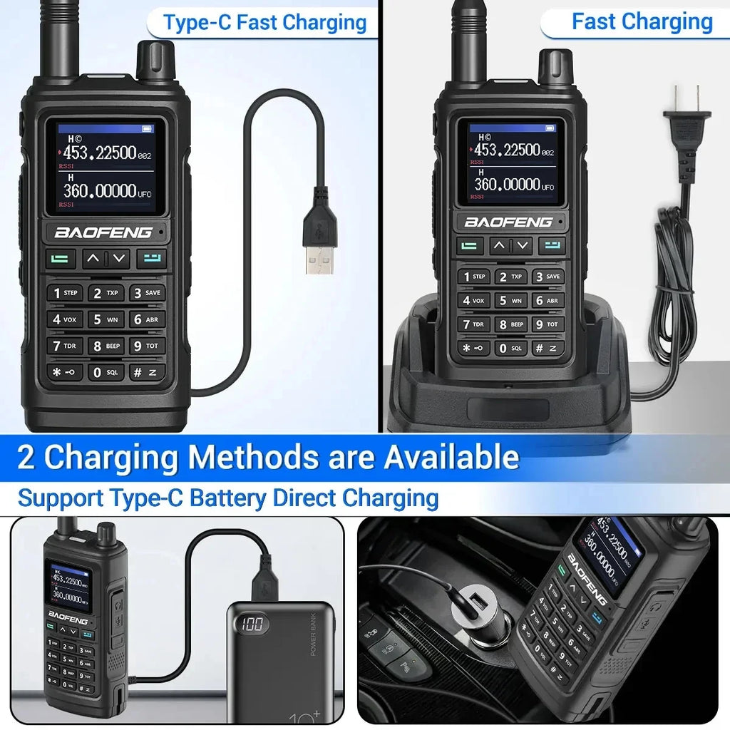 Baofeng UV-17Pro GPS Air Band Walkie Talkie Five Bands Receive Tri-Band Transmit FM Two Way Radio UV-17 Pro GPS