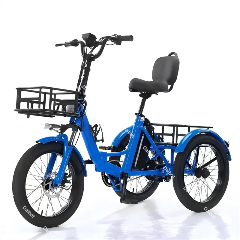 Lightweight Foldable Electric Bike Mountain For Adults 3 Wheels Mini Electric Cargo Tricycle For Lithium Battery Waterproof