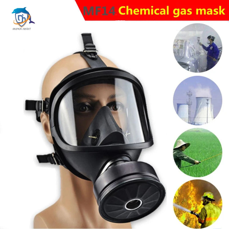 3 of 12 Essential CBRN Survival Items - MUST HAVE: MF14/05 type gas mask, chemical anti nuclear pollution radiation head mounted respirator, full face gas mask with 40mm filter