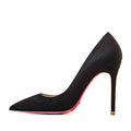 Plus Size 34-44 Sexy Red Shoes Dress Party Wedding High Heels Rubber Bottom Pointed Toe Spring Shallow Women Pumps