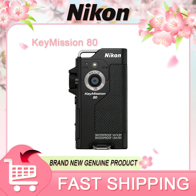 Nikon KeyMission 80 Mini Digital Camera VR stabilization 12MP Portable Dual Camera Outdoor Cycling and Adventure Sports Camera