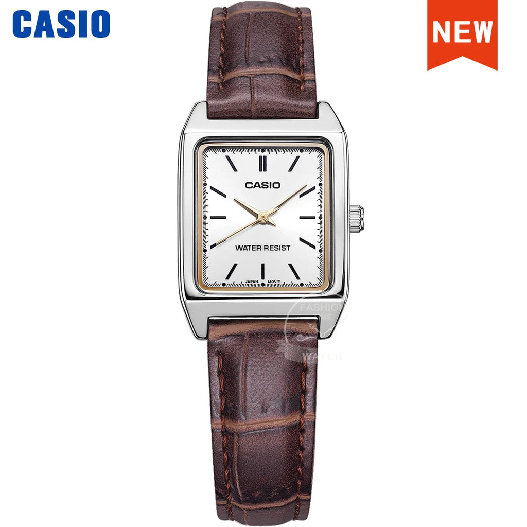 Casio Watch Women Leather Square Dial Female Quartz Clock Relogio Mulher LTP-V007L/9E/B