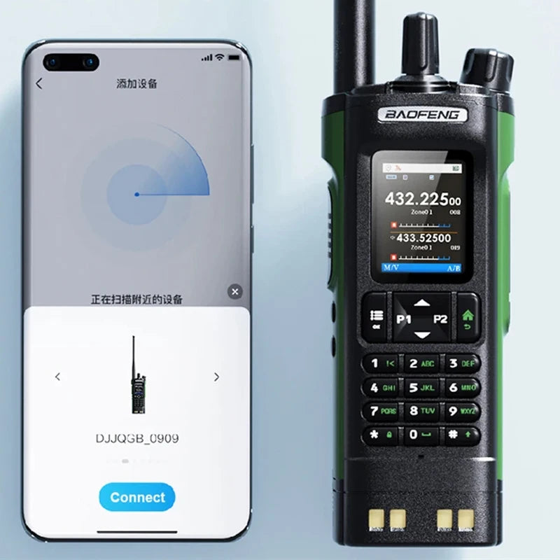 BAOFENG UV-32 GPS 10W Dual Band Ham Radio, 1000CH, Bluetooth APP Programming, 2200mAh USB-C Walkie Talkie