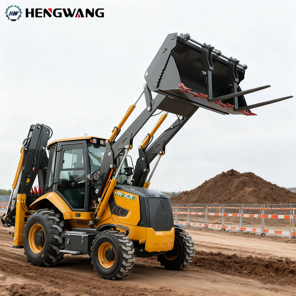 New 7.8 Ton Excavator Loader 4x4 Backhoe Loader Multi-Purpose 4WD All-Terrain Diesel Agricultural Tractor Construction Machinery