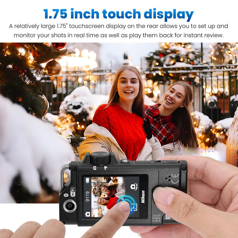 Nikon KeyMission 80 Mini Digital Camera VR stabilization 12MP Portable Dual Camera Outdoor Cycling and Adventure Sports Camera