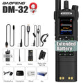 BAOFENG DM-32 DM32 Extended Battery 10W DMR Ham 2 Way Radio GPS Matching Writing Frequency Satellite Positioning USB C Belt Clip
