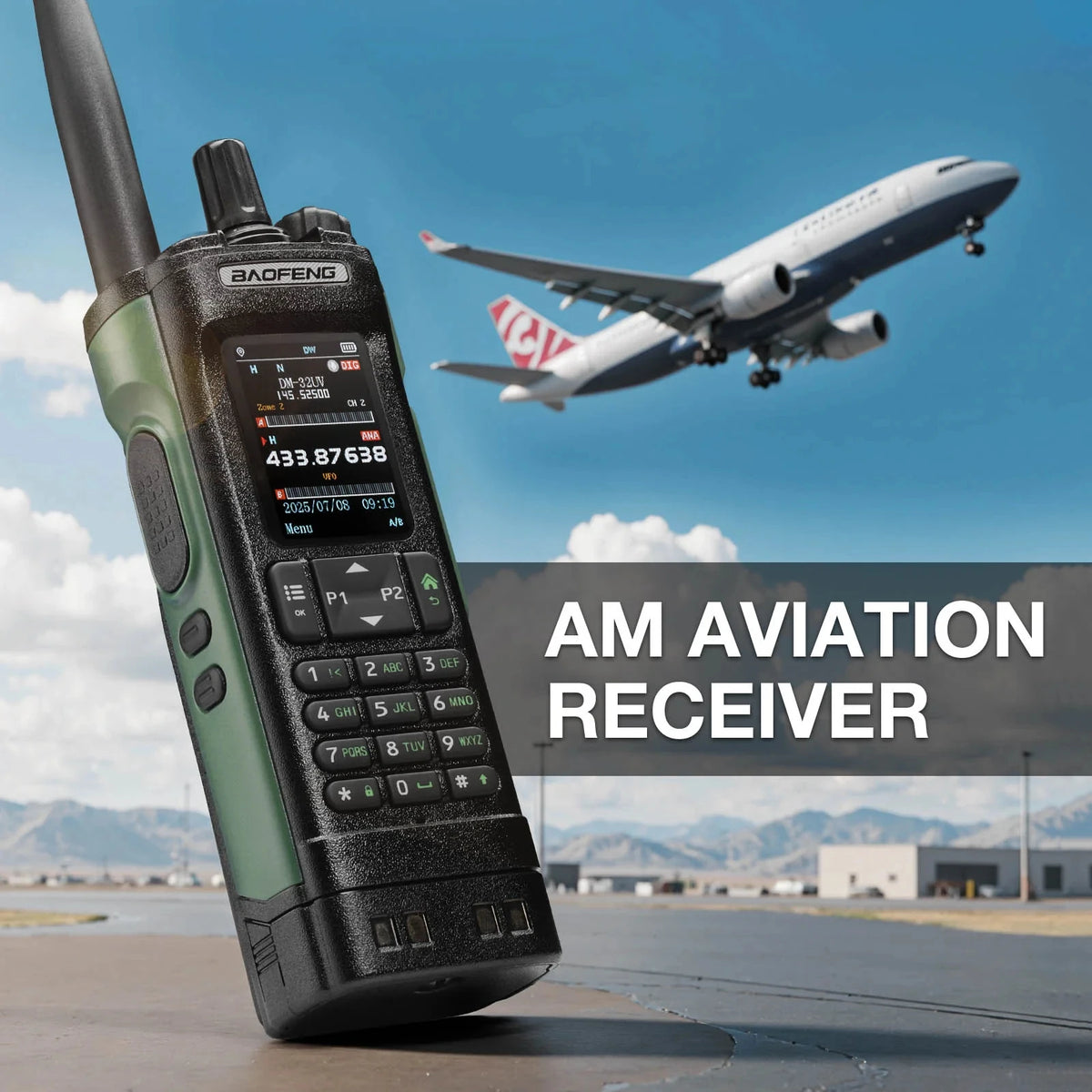 Tactical Hunting Baofeng Dm-32Uv Dual Band Dmr Digital Walkie Talkie 10W High Power Gps Aprs Aes256 Encryption Long Range Radio