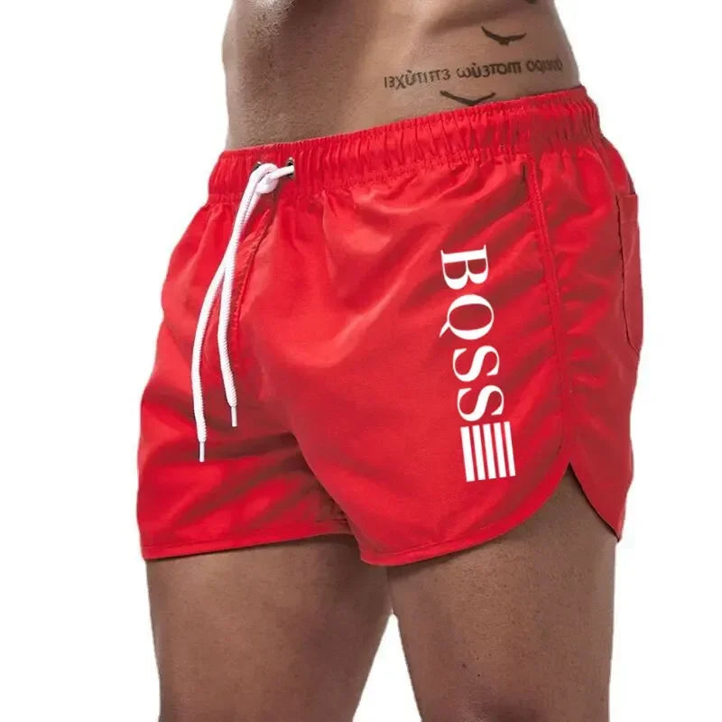 Summer Shorts Men Fast Drying Swim Shorts Breathable Net Fast Drying Surf Beach Pants Men's Fitness Pants Elastic Waist Shorts M