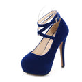 Summer New European American Fashion Cross Ankle Strap High Heels For Women Night Club Party Dress Shoes Comfortable Elegant