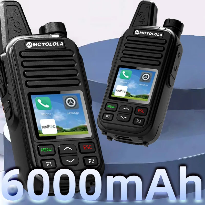 MOTOLOLA 4G SIM card lifetime free 2PCShandheld walkie talkie 5000 kilometers coverage two-way radio equipment supports Bluetoot