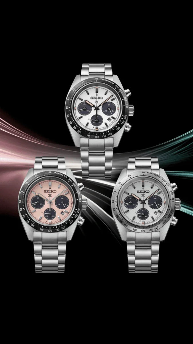 SEIKO SSC965P1 Prospex Men's Solar Chronograph Watch 39mm Mint Green Dial Steel Bracelet 100m Waterproof Sapphire