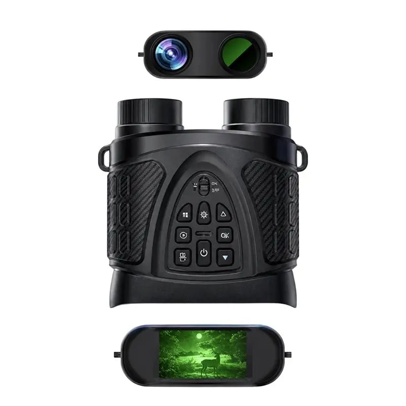 4K Night Vision Binoculars 58MP Digital Infrared Goggles 850nm IR 350M-400M Range F1.0 Lens 8X Zoom 3" Screen Hunting Camera