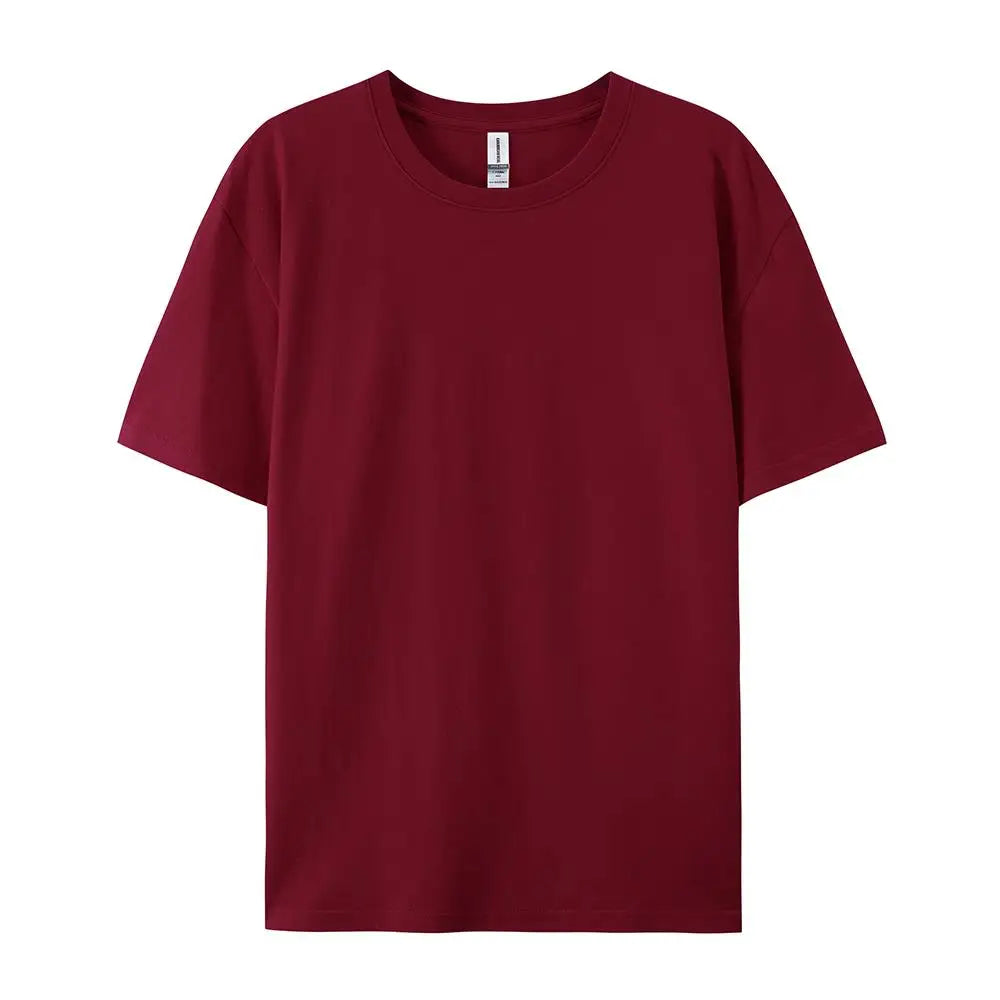 100% Cotton Solid T-Shirts Men & Women Short Sleeve Fashion Brand Trend Casual Soft Clothing Tees - Pack of 6 | Summer Tops