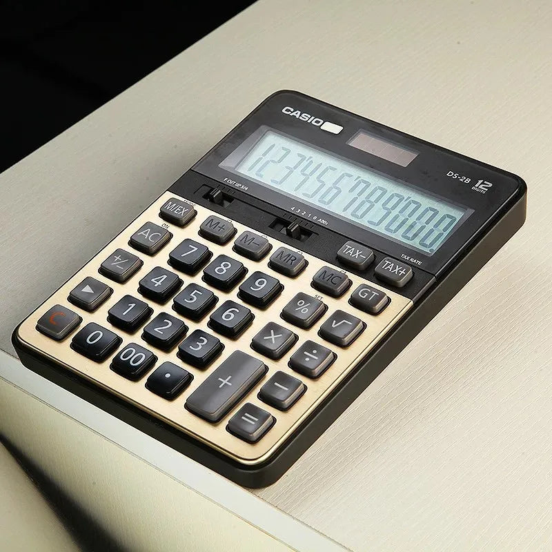 Casio DS-2B/AX-12B/AX-120B High-end business calculator - black matte finish - office computer for corporate executives