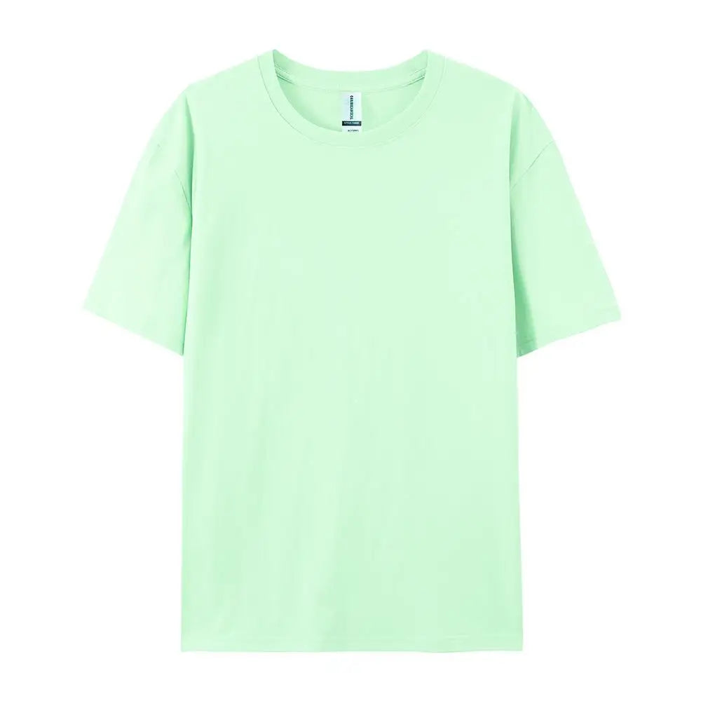 100% Cotton Solid T-Shirts Men & Women Short Sleeve Fashion Brand Trend Casual Soft Clothing Tees - Pack of 6 | Summer Tops