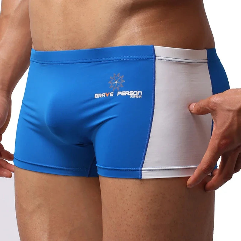 Fashion Swimwear Men Breathable Swimsuits Swim Trunks Boxer Soft Swim Suits Beach Shorts