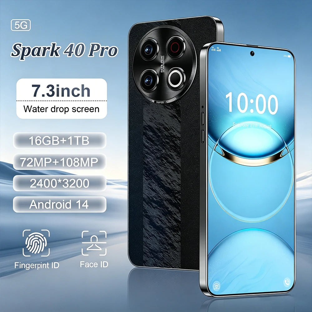 2026 New High Quality Spark 40 Pro original intelligent WiFi dual card dual standby system global version 7800mAh battery